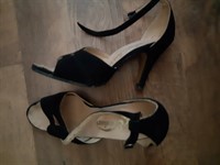 Sandale negre piele intoarsa (38)