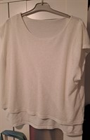 Bluza alba fara maneca