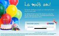 Voucher 5% reducere la orice produs eMAG