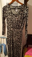 Rochie lunga animal print