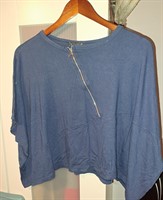 Bluza scurta fermoar asimetric