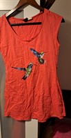 Bluza lunga cu pasari