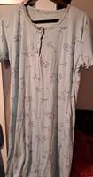 Camasa noapte bleu cu flori