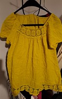 Bluza galbena garnitura broderie
