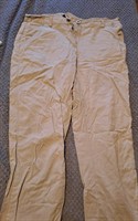 Pantaloni bej material sifonabil