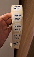 Rola etichete "thank you"