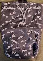 Sac material textil imprimeu pasari