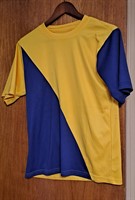 Tricou galben/albastru
