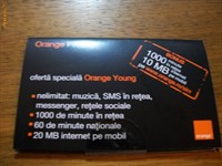 Cartela cu nr ORANGE YOUNG 1