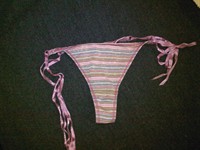 Slip tanga pentru plaja cu sclipici