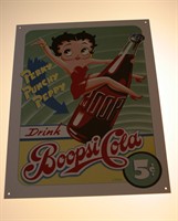 tableta metalica - tablou cu Betty Boop 