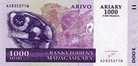 Bancnota 1000 Ariary din Madagascar