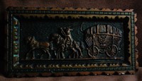 panou decorativ din ceramica, pictat