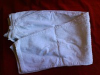 Pantaloni raiati albi  - marimea XS, S