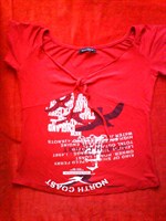 bluza/tricou rosu - EXZOTICA - S