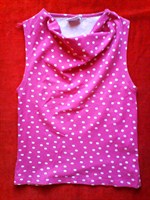 bluza/tricou rosu cu buline albe - D&G - S