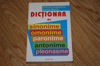 Dictionar de sinonime, omonime, paronime, antonime, pleonasme