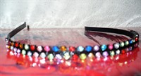 Bentita metalica cu strasuri multicolore