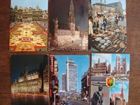 6 carti postale circulate - Bruxelles
