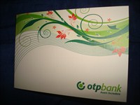 Marker verde, agrafe, capse, 8 felicitari  piatra parfumata OTP BANK 