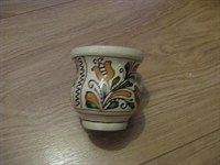 Vas ceramica alb cu flori (Id = 2013)