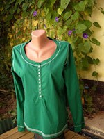 Bluza verde cu maneca lunga