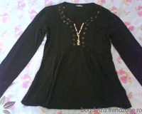 Bluza super faina cu paiete, maronie, marimea M