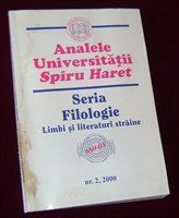 carte "Analele Universitatii Spiru Haret", seria Filologie
