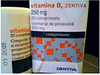 Vitamina B6  250mg Zentiva ,20 compr.