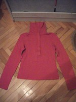 Bluza fuchsia BSK, pe gat cu fermoar, marimea L