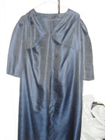 Rochie XXL din matase bleumarin