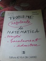 Carte  Probleme rezolvate de matematica