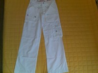 Pantalon dama alb