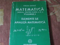 Carte MATEMATICA Vol.I -Elemente de analiza matematica