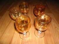 Set de 5 pahare de sticla 