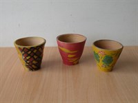 Set 3 mini ghivece din ceramica