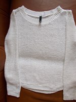 pulover alb - H&M - 36-40