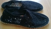 Espadrile Miss Fiori crosetate noi negre nr. 38