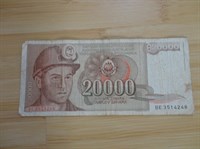 o bancnota de 20000 dinari R.S.F.Iugoslavia