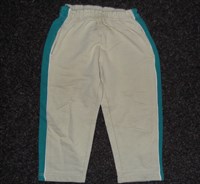 pantaloni sport, copii, bej cu verde