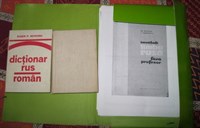 2 dictionare rus-roman si roman-rus si un manual xeroxat de rusa