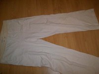 Pantaloni albi bumbac