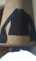 Pulover negru gen tricot M-L (?)
