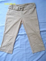 Pantaloni crem cu curea ajustabila 2 poziti