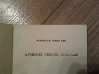 4770. Stanislaw Jerzy Lec - Aforisme, Versuri, Epigrame
