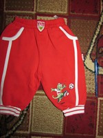 Pantaloni rosii bebe/copii 1-2 ani