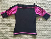 Top dama negru cu roz