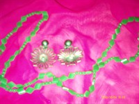 Set clipsuri si colier verde