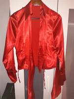 Bluza satin rosu