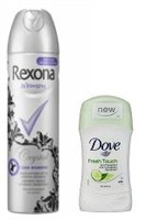 Rexona Crystal si Dove go fresh